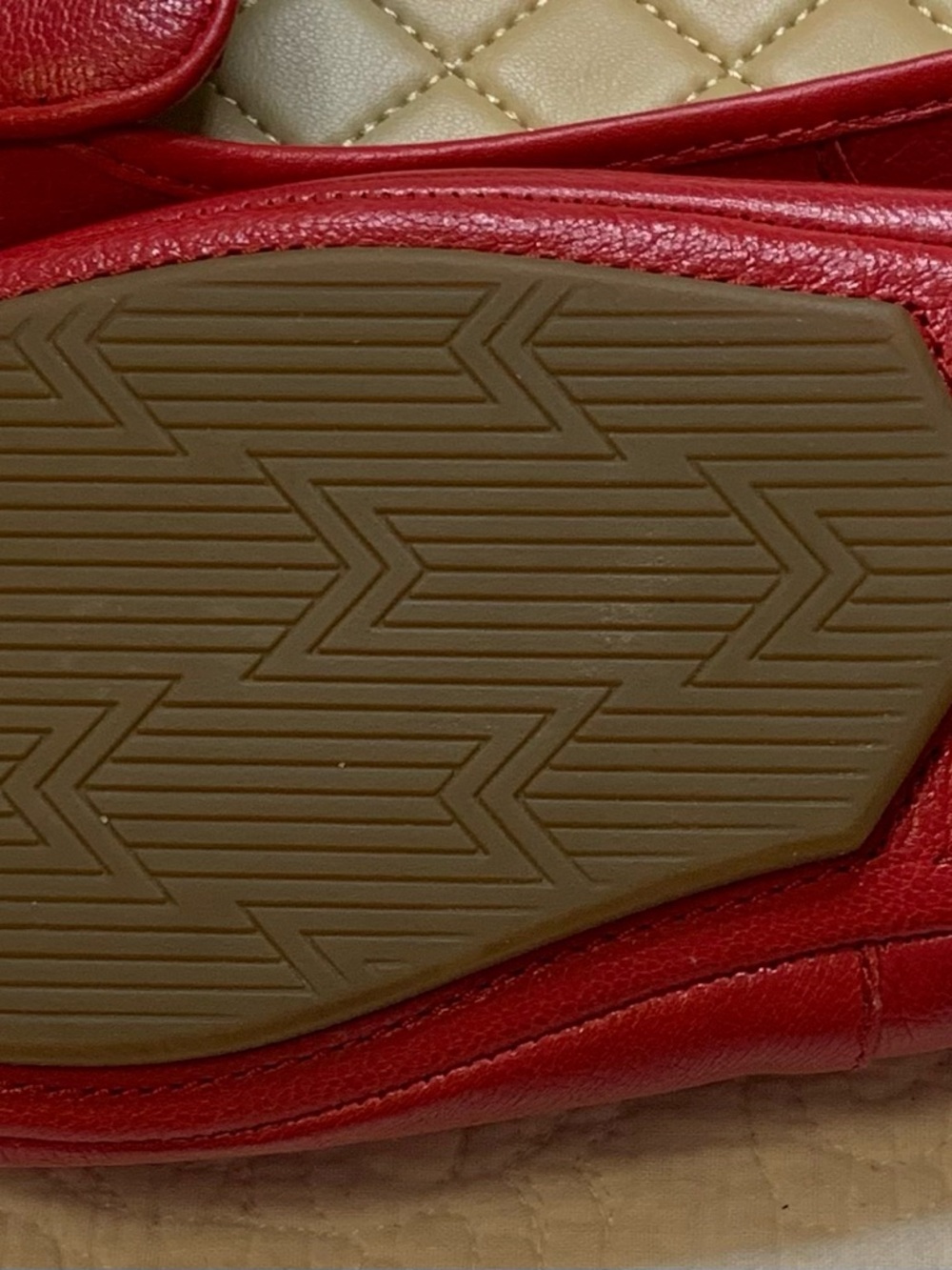 Michael Kors Lillie Premium Leather  Moccasin Flats in Bright Red - Picture 11 of 13
